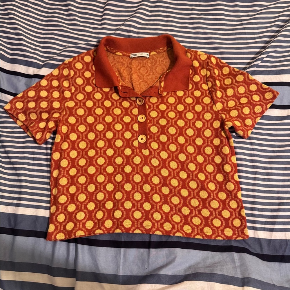 70s inspired Zara crop top